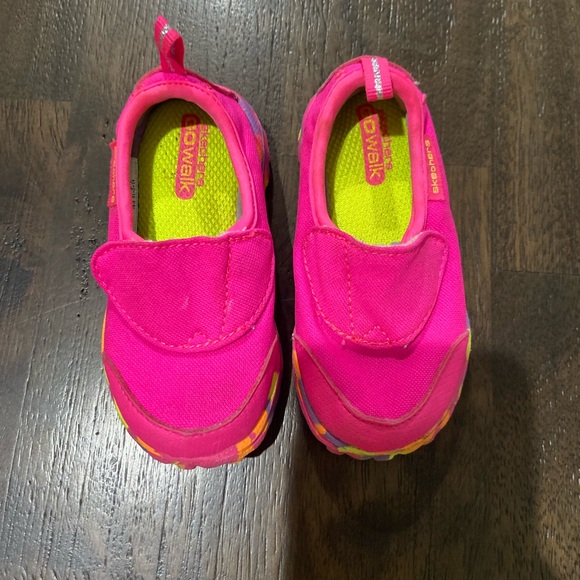 Skechers Go Walk Slip On Athletic Active Shoes Pink & Tie Dye Baby Girls Size 5 - Picture 2 of 15